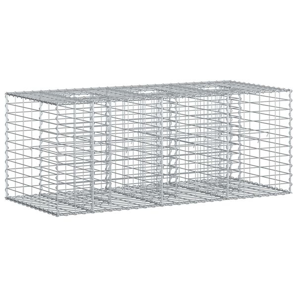 vidaXL Gabion emelt &aacute;gy Ez&uuml;st 140 x 60 x 55 cm Horganyzott ac&eacute;l