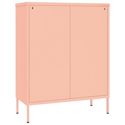 vidaXL rózsaszín acél fiókos szekrény 80 x 35 x 101,5 cm