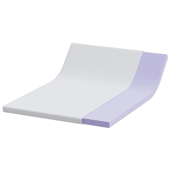 vidaXL Matrac topper Feh&eacute;r 140 x 190 cm Jacquard Sz&ouml;vet