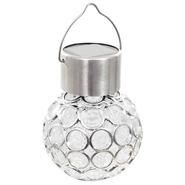 vidaXL 8 db függő napelemes lámpa RGB LED-égővel