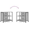 vidaXL Irodai szekrény kerékkel Szürke sonoma 76 x 41 x 72 cm Faanyag
