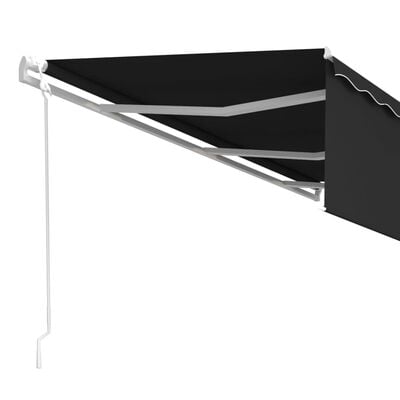 vidaXL antracitszürke automata redőnyös napellenző 6 x 3 m