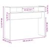 vidaXL Konzolasztal Musta tammi 105 x 30 x 80 cm Faanyag