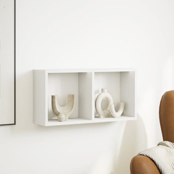 vidaXL feh&eacute;r szerelt fa faliszekr&eacute;ny 60 x 16 x 30 cm