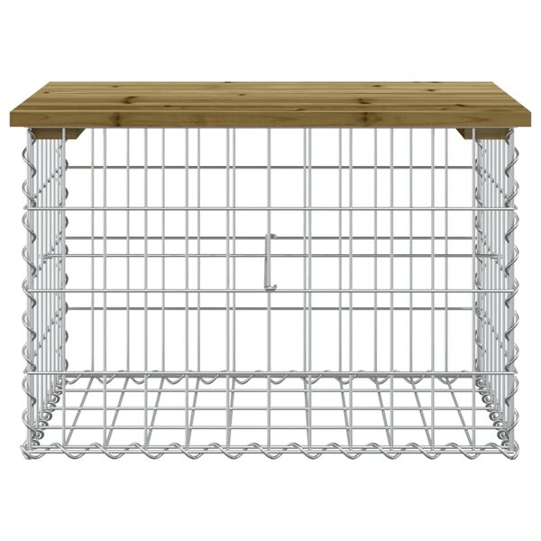 vidaXL impregnált fenyőfa gabion kerti pad 63 x 44 x 42 cm