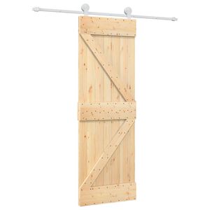vidaXL Cs&uacute;sz&oacute; ajt&oacute; 70 x 210 cm Szil&aacute;rd Fenyőfa (Nem Kezelt)