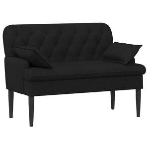 vidaXL Gombra tűz&ouml;tt loveseat Fekete 111 x 68 x 80 cm Sz&ouml;vet