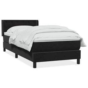 vidaXL fekete b&aacute;rsony rug&oacute;s &aacute;gy matraccal 90x210 cm