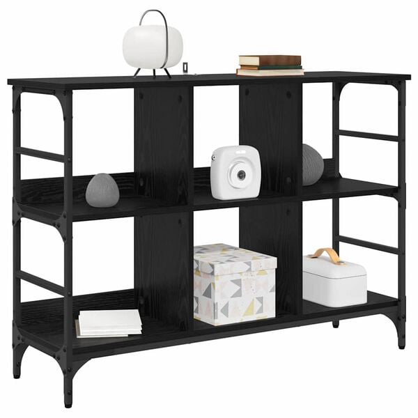 vidaXL Sz&eacute;f Fekete t&ouml;lgy 102 x 32 x 73,5 cm