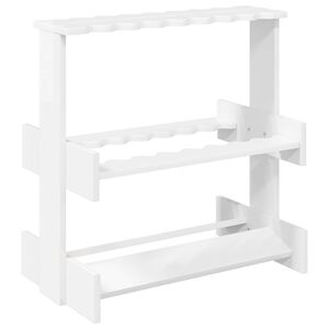 vidaXL Horg&aacute;szbot-tart&oacute; Szerelt Fa 60 x 35 x 60 cm F&eacute;nyes Feh&eacute;r