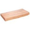 vidaXL vil&aacute;gosbarna kezelt t&ouml;m&ouml;r t&ouml;lgyfa fali polc 60x30x(2-6) cm