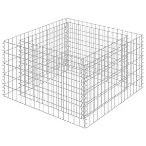 vidaXL horganyzott ac&eacute;l gabion magas&aacute;gy&aacute;s 90 x 90 x 50 cm