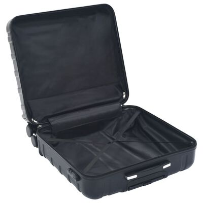 vidaXL 2 db fekete keményfalú ABS gurulós bőrönd