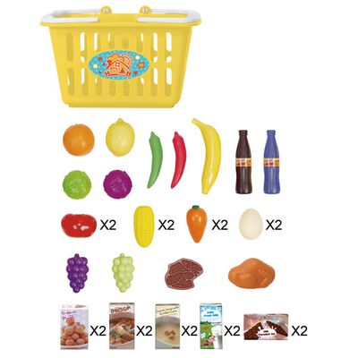 Playgo 32 részes My Little Shopping Basket készlet élelmiszerrel 3752