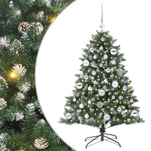 vidaXL Mű kar&aacute;csonyfa Z&ouml;ld 120 cm PVC &eacute;s Műanyag &eacute;s Ac&eacute;l