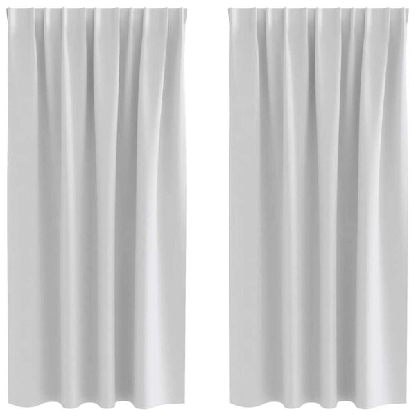 vidaXL Fekete F&uuml;gg&ouml;ny Gyűrűkkel 2 pcs Vil&aacute;gossz&uuml;rke 175 x 140 cm