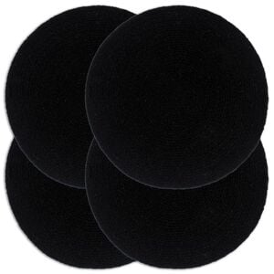vidaXL 4 db sima fekete kerek pamutal&aacute;t&eacute;t 38 cm