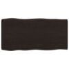 vidaXL s&ouml;t&eacute;tbarna kezelt t&ouml;m&ouml;r asztallap 80x40x(2-4) cm