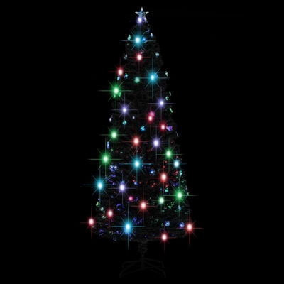 vidaXL optikai szálas műkarácsonyfa talppal/LED fénnyel 240 cm