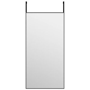 vidaXL fekete &uuml;veg &eacute;s alum&iacute;nium ajt&oacute;t&uuml;k&ouml;r 40x80 cm