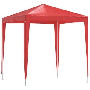 vidaXL Partys&aacute;tor 200 x 200 x 240 cm Piros PE &eacute;s ac&eacute;l