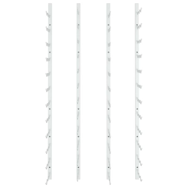 vidaXL 2 db fehér vas falra szerelhető bortartó állvány 36 palacknak