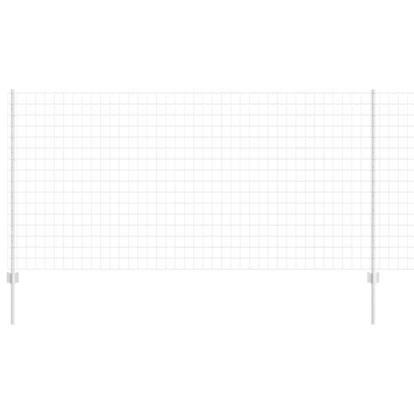 vidaXL Ker&iacute;t&eacute;s oszlopokkal Ez&uuml;st 1,2 x 10 m Ac&eacute;l