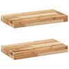 vidaXL 2 db olajbevonat&uacute; t&ouml;m&ouml;r ak&aacute;cfa f&uuml;ggőpolc 40 x 20 x 4 cm