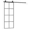 vidaXL ESG üveg és alumínium tolóajtó fémszerelvény-szettel 76x205 cm