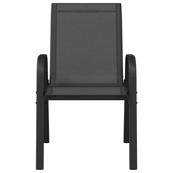 vidaXL 4 db fekete textil&eacute;n rak&aacute;solhat&oacute; kerti sz&eacute;k