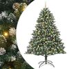 vidaXL Mű kar&aacute;csonyfa 300 LED-del Z&ouml;ld 240 cm PVC &eacute;s Műanyag &eacute;s Ac&eacute;l