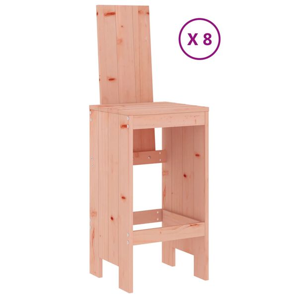 vidaXL 9 részes tömör duglászfenyő kerti bárgarnitúra