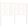 vidaXL fehér tömör fa ágykeret fejtámlával 140 x 200 cm
