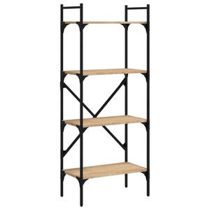 vidaXL 4 szintes sonoma t&ouml;lgy szerelt fa k&ouml;nyvespolc 56x31,5x138,5 cm