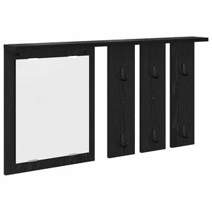 vidaXL Fali Kab&aacute;thorog Falra szerelhető Musta tammi 85 x 10 x 45 cm