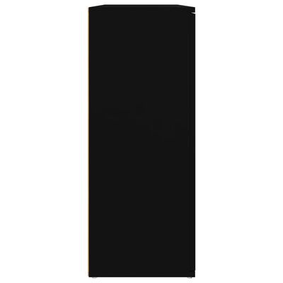 vidaXL fekete szerelt fa tálalószekrény 91 x 29,5 x 75 cm