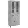 vidaXL betonsz&uuml;rke szerelt fa magasszekr&eacute;ny 69,5 x 34 x 180 cm