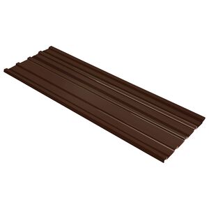 vidaXL Tetőpanel 12 db Barna 129 x 45 cm Horganyzott ac&eacute;l
