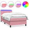 vidaXL rug&oacute;s &eacute;s LED-es &aacute;gy matraccal r&oacute;zsasz&iacute;n 100x220 cm b&aacute;rsony