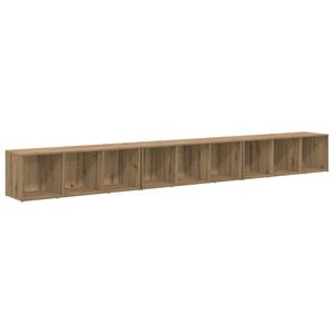 vidaXL TV szekr&eacute;ny garnit&uacute;ra 3 pcs Artisan t&ouml;lgy 37 x 35 x 107 cm