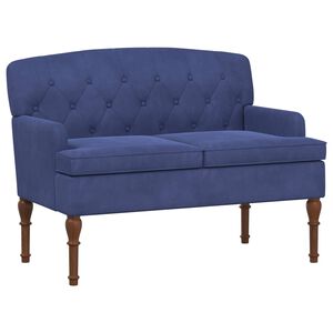 vidaXL Gombra tűz&ouml;tt loveseat Rendőrs&eacute;gi k&eacute;k 111 x 65 x 79 cm B&aacute;rsony