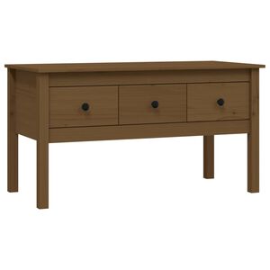 vidaXL m&eacute;zbarna t&ouml;m&ouml;r fenyőfa doh&aacute;nyz&oacute;asztal 102 x 49 x 55 cm