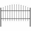 vidaXL fekete ac&eacute;l Woerden kerti ker&iacute;t&eacute;s l&aacute;ndzs&aacute;s tetejű 170 x 125 cm