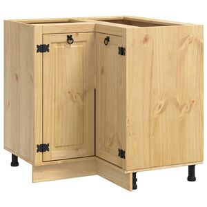 vidaXL Cabinet SKI M&eacute;zes Barna 80 x 80 x 81 cm T&ouml;m&ouml;r fenyőfa