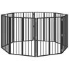 vidaXL Kutya Kapu 8 pcs Fekete 60 x 80 cm Horganyzott ac&eacute;l