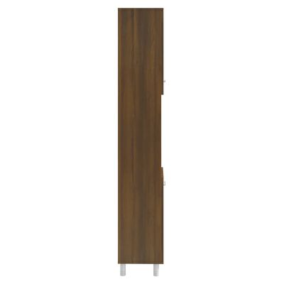 vidaXL barna tölgyszínű szerelt fa fürdőszobaszekrény 30x30x179 cm