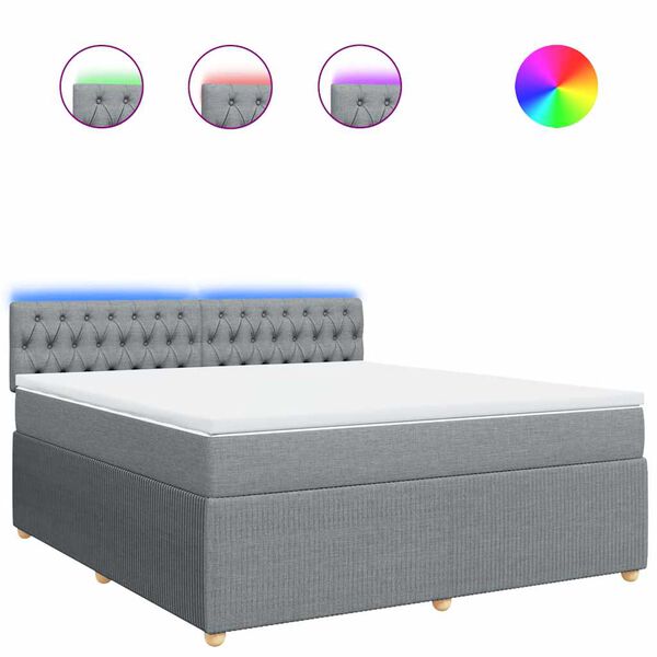 vidaXL vil&aacute;gossz&uuml;rke sz&ouml;vet rug&oacute;s &aacute;gy matraccal 180 x 200 cm