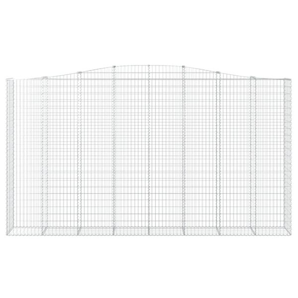 vidaXL 9 db &iacute;ves horganyzott vas gabion kos&aacute;r 400x50x220/240 cm