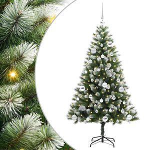 vidaXL Műanyag Hajtogat&oacute;s Kar&aacute;csonyfa Havas Designnal 150 LED