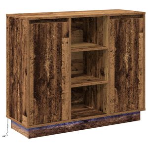 vidaXL LED t&aacute;lal&oacute; LED -es l&aacute;mp&aacute;kkal &Ouml;reg fa 90 x 32 x 75 cm Faanyag